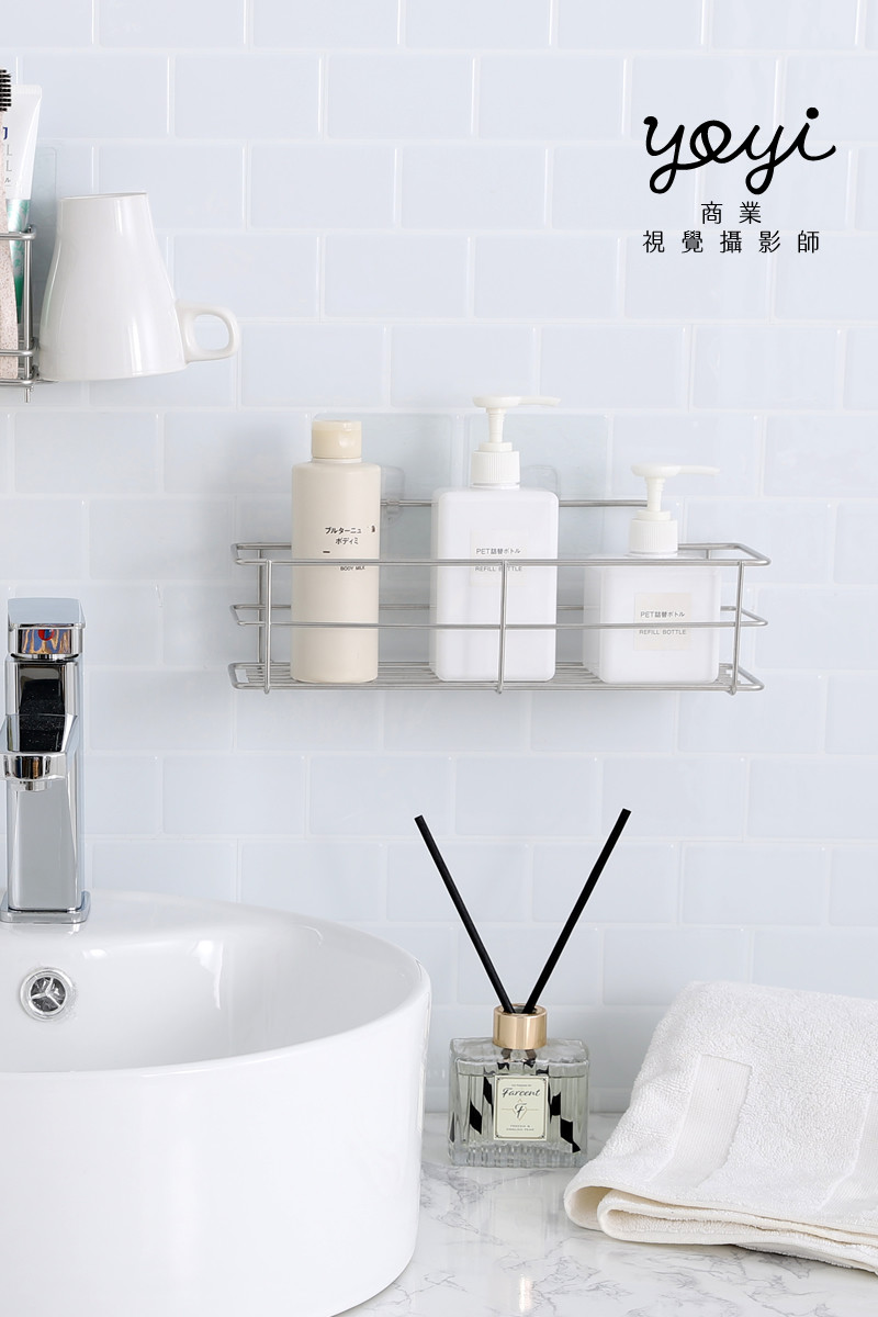 置物架攝影｜衛浴空間白色多功能收納置物架機能攝影 23