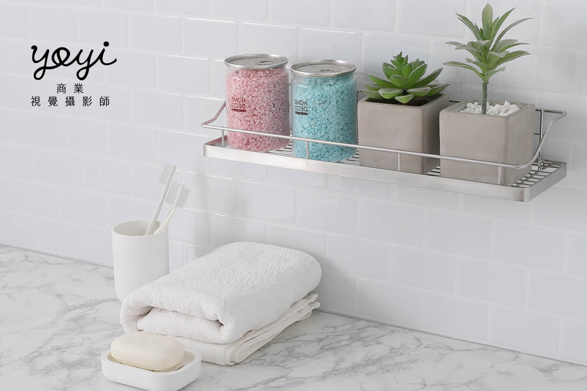 置物架攝影｜衛浴空間白色多功能收納置物架機能攝影 53