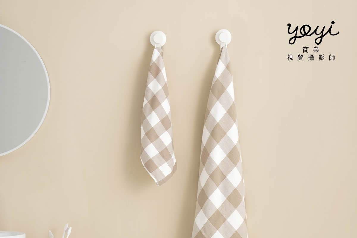 毛巾商品攝影｜粉嫩色系柔軟浴巾組合與居家生活美學情境攝影 3