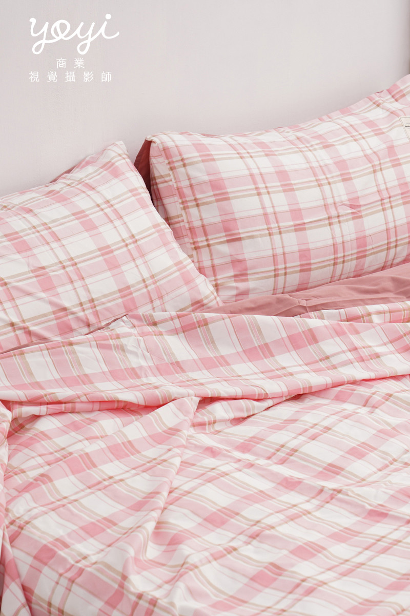 寢具商品攝影｜馬來西亞品牌藍白格紋雙人床包居家情境攝影 63