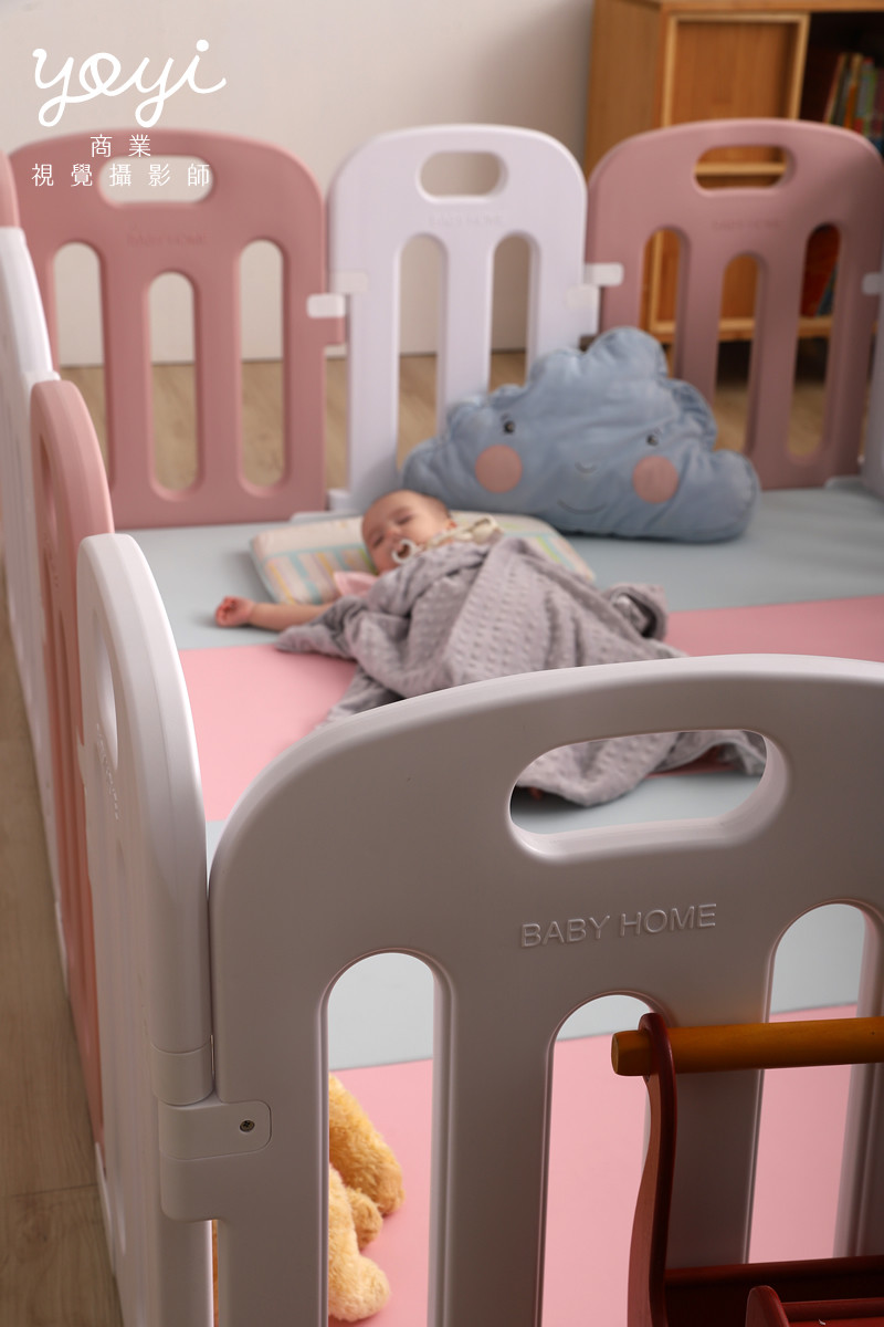兒童用品攝影｜粉色安全護欄與幼兒居家生活情境攝影 33