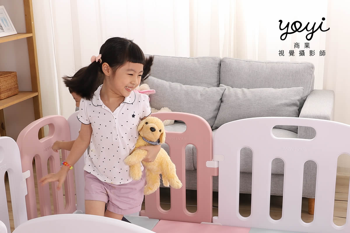 兒童用品攝影｜粉色安全護欄與幼兒居家生活情境攝影 83