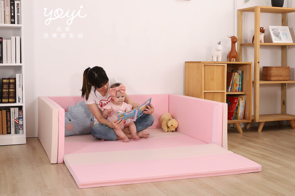 兒童用品攝影｜粉色安全護欄與幼兒居家生活情境攝影 121