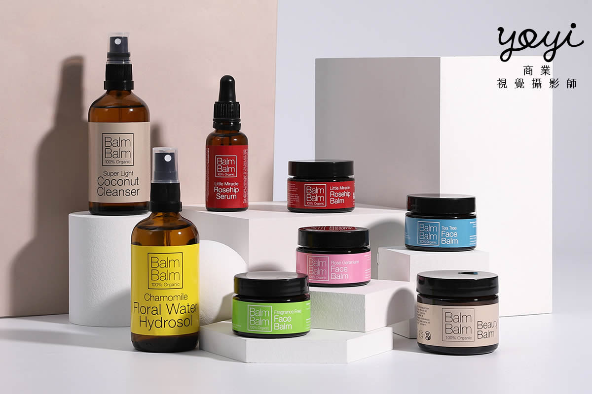 美妝保養品攝影｜多樣化色彩系列護膚保養品商品組情境攝影 35