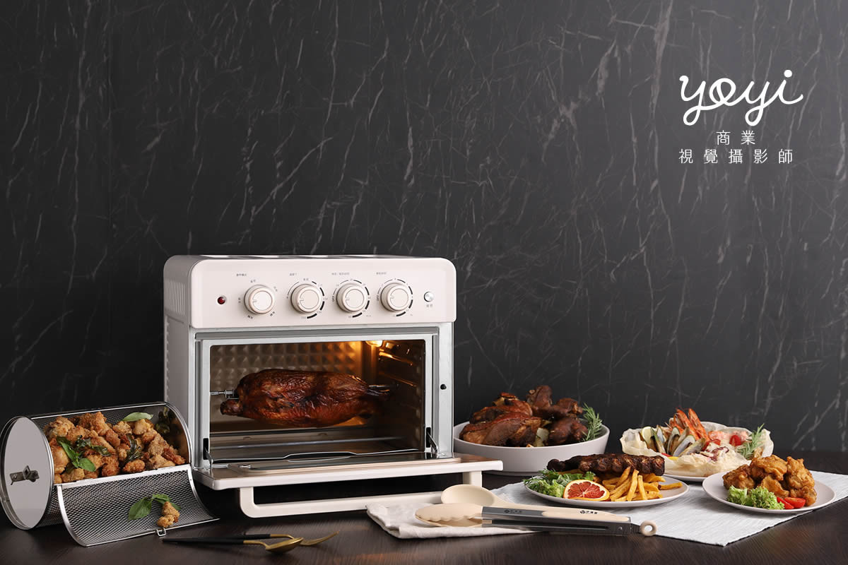 廚電商品攝影｜白色簡約風家用烤箱烘焙美味情境攝影 3