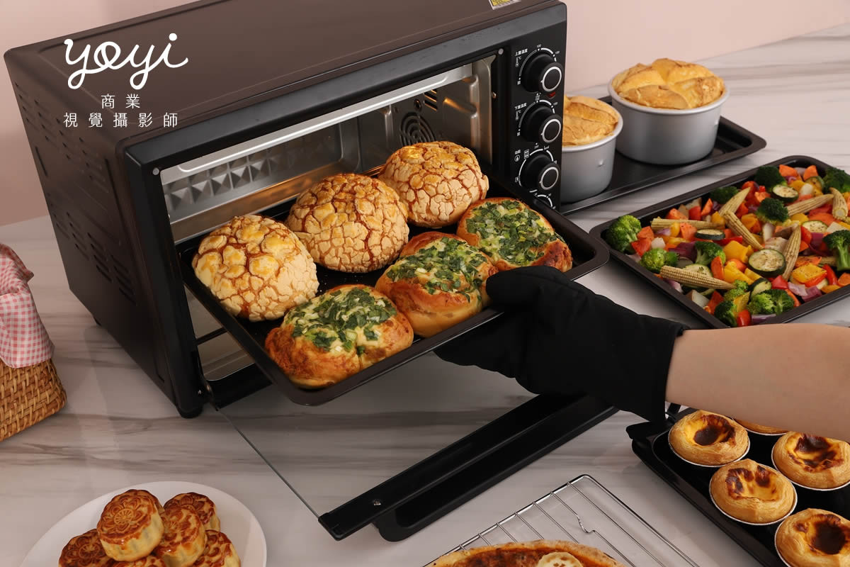 廚電商品攝影｜白色簡約風家用烤箱烘焙美味情境攝影 79