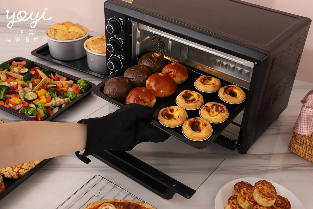廚電商品攝影｜白色簡約風家用烤箱烘焙美味情境攝影 81