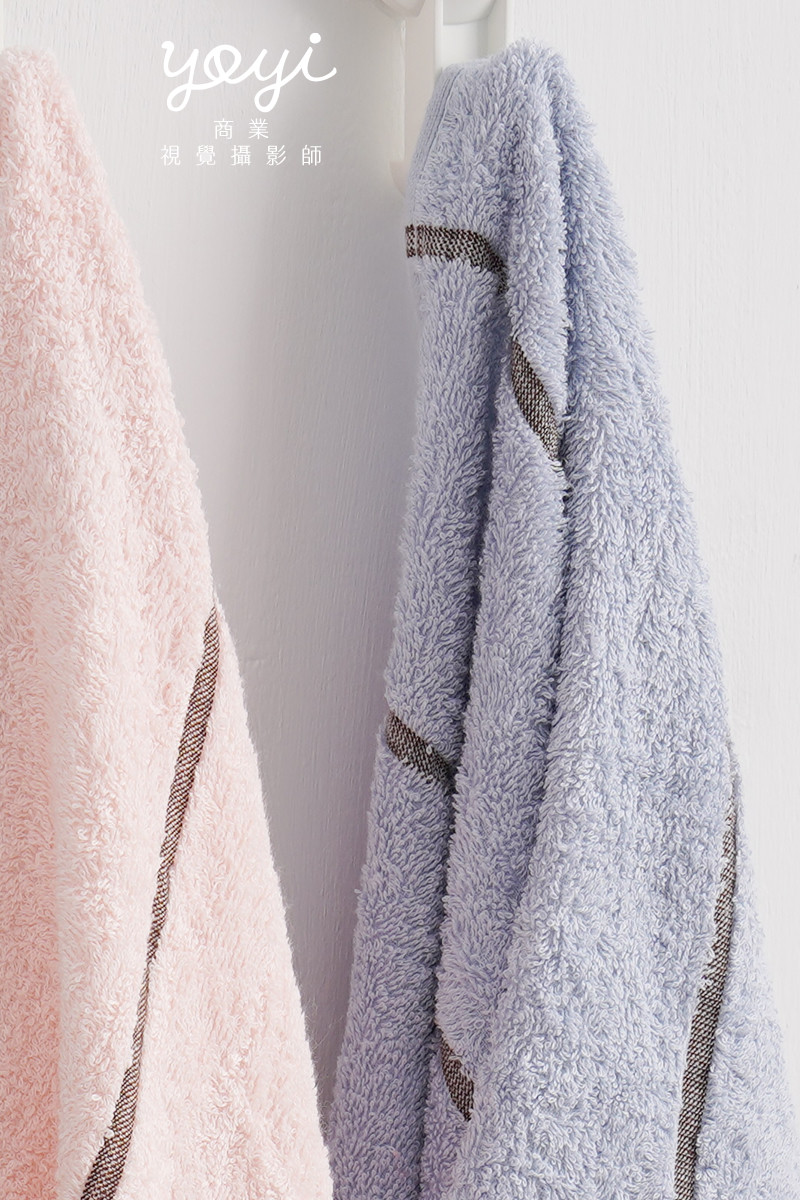 毛巾商品攝影｜質感灰粉配色浴巾與衛浴空間生活美學攝影 9