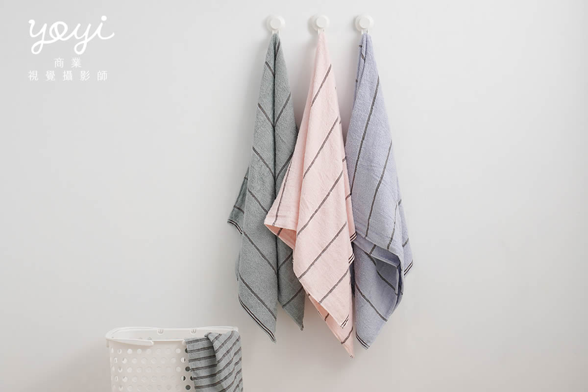 毛巾商品攝影｜質感灰粉配色浴巾與衛浴空間生活美學攝影 31