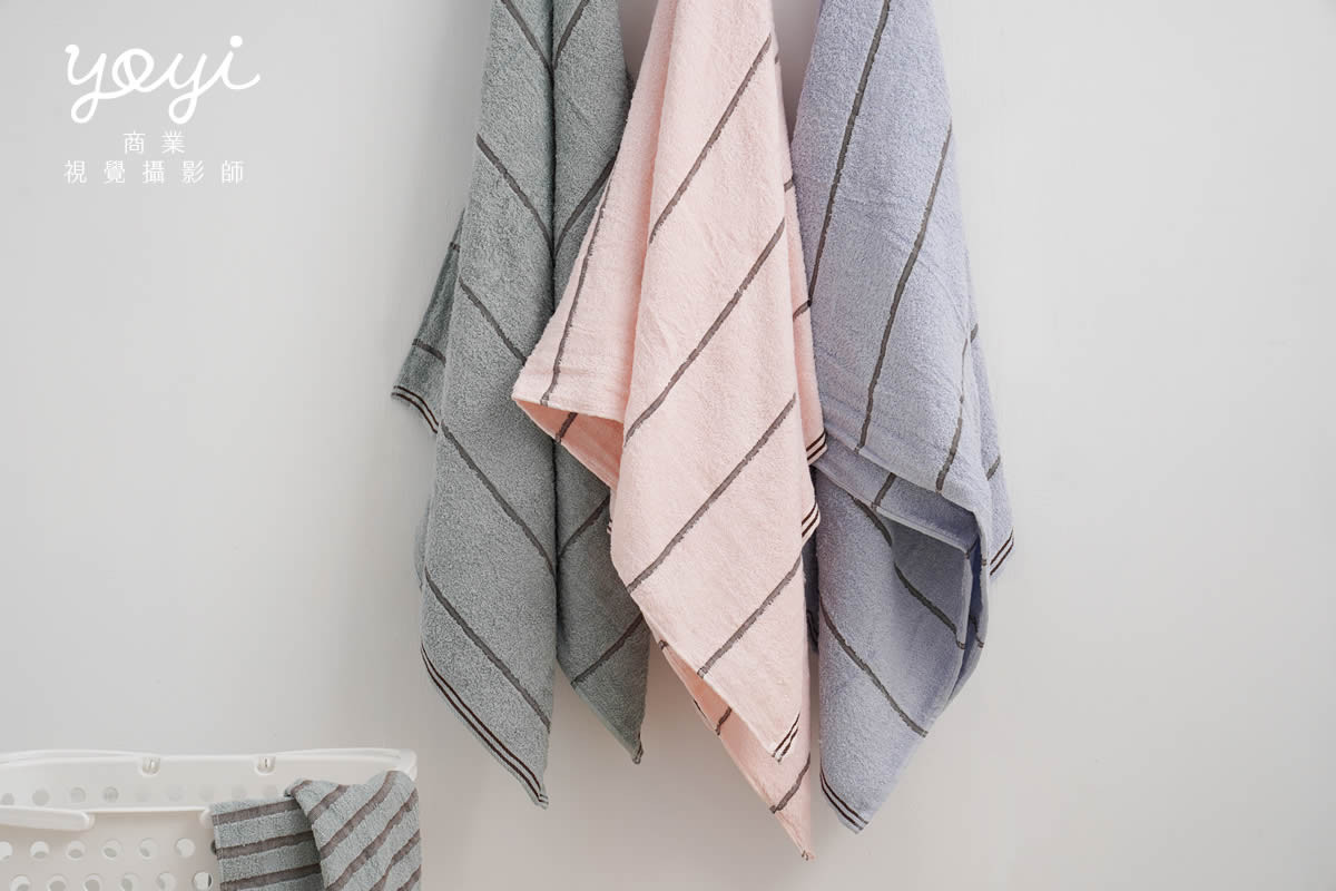 毛巾商品攝影｜質感灰粉配色浴巾與衛浴空間生活美學攝影 33