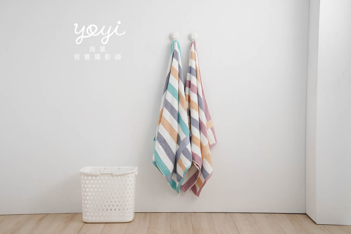 毛巾商品攝影｜質感灰粉配色浴巾與衛浴空間生活美學攝影 43