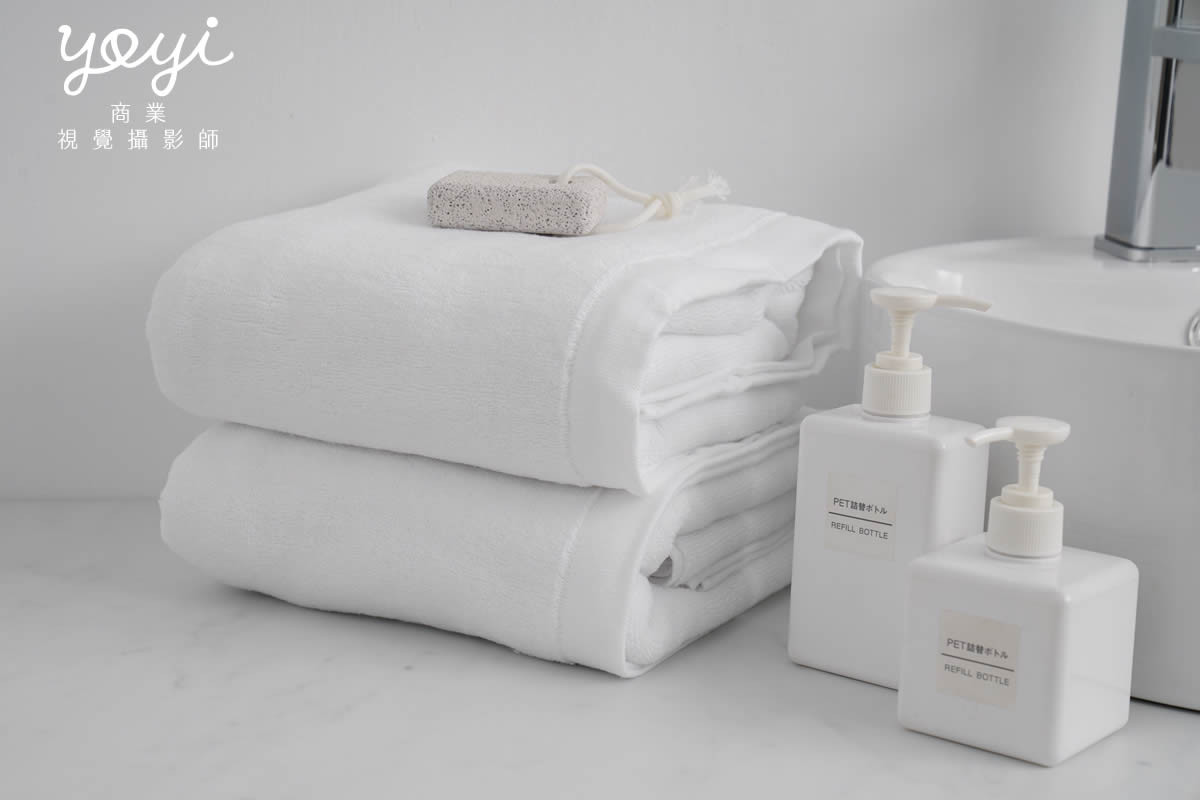 毛巾商品攝影｜質感灰粉配色浴巾與衛浴空間生活美學攝影 55