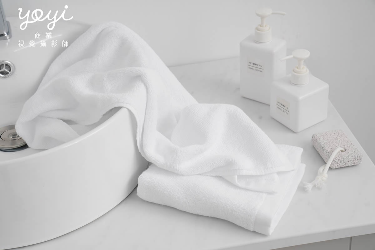 毛巾商品攝影｜質感灰粉配色浴巾與衛浴空間生活美學攝影 57