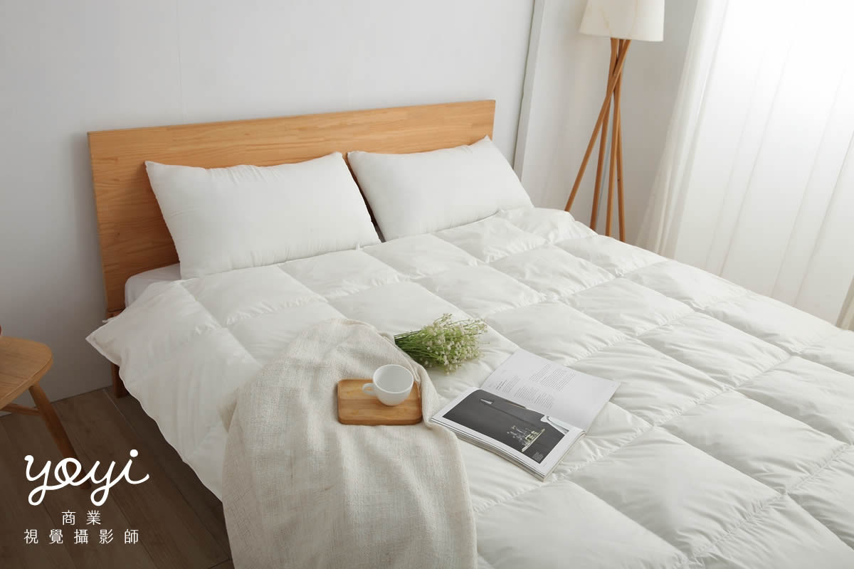 寢具商品攝影｜純白極簡質感枕頭與床組細節美感攝影 11