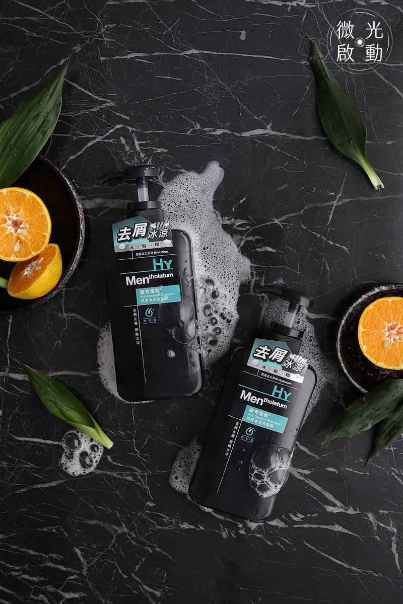 洗髮精攝影｜清爽柑橘系洗髮精與天然植萃美學情境攝影 1