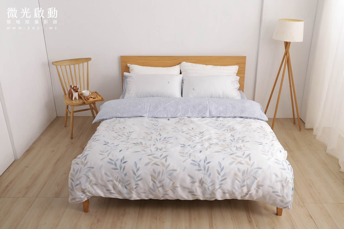 寢具商品攝影｜粉色系碎花圖騰雙人床包組居家風格攝影 19