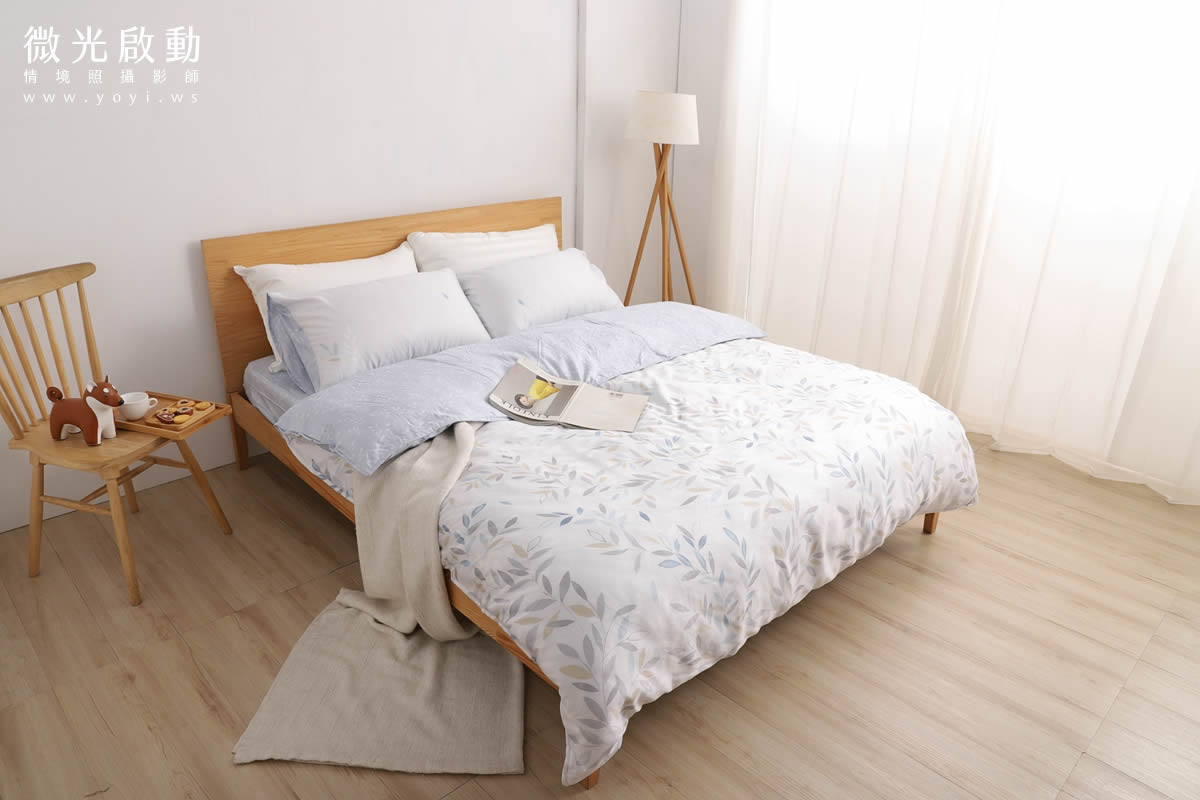 寢具商品攝影｜粉色系碎花圖騰雙人床包組居家風格攝影 21