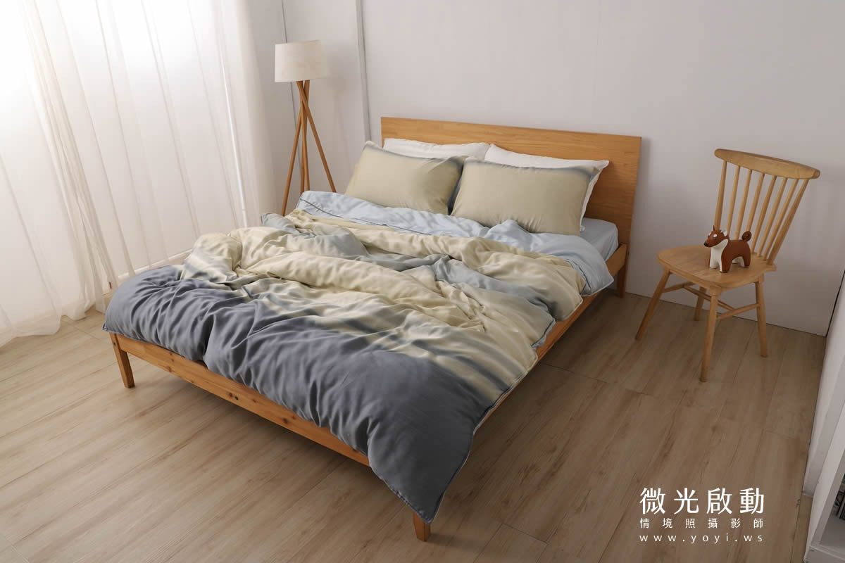 寢具商品攝影｜粉色系碎花圖騰雙人床包組居家風格攝影 27