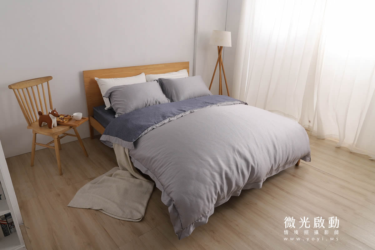 寢具商品攝影｜粉色系碎花圖騰雙人床包組居家風格攝影 35