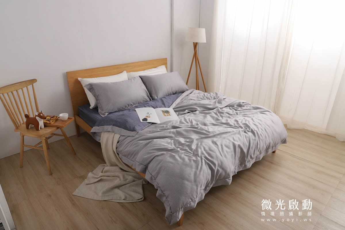 寢具商品攝影｜粉色系碎花圖騰雙人床包組居家風格攝影 37