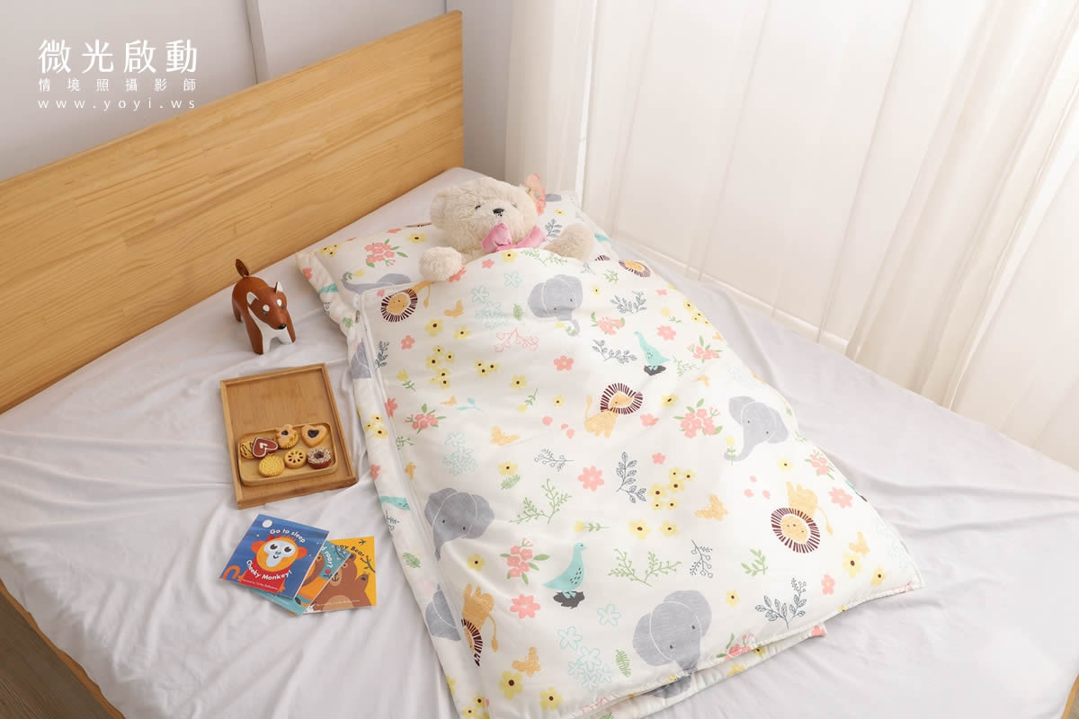 寢具商品攝影｜粉色系碎花圖騰雙人床包組居家風格攝影 55