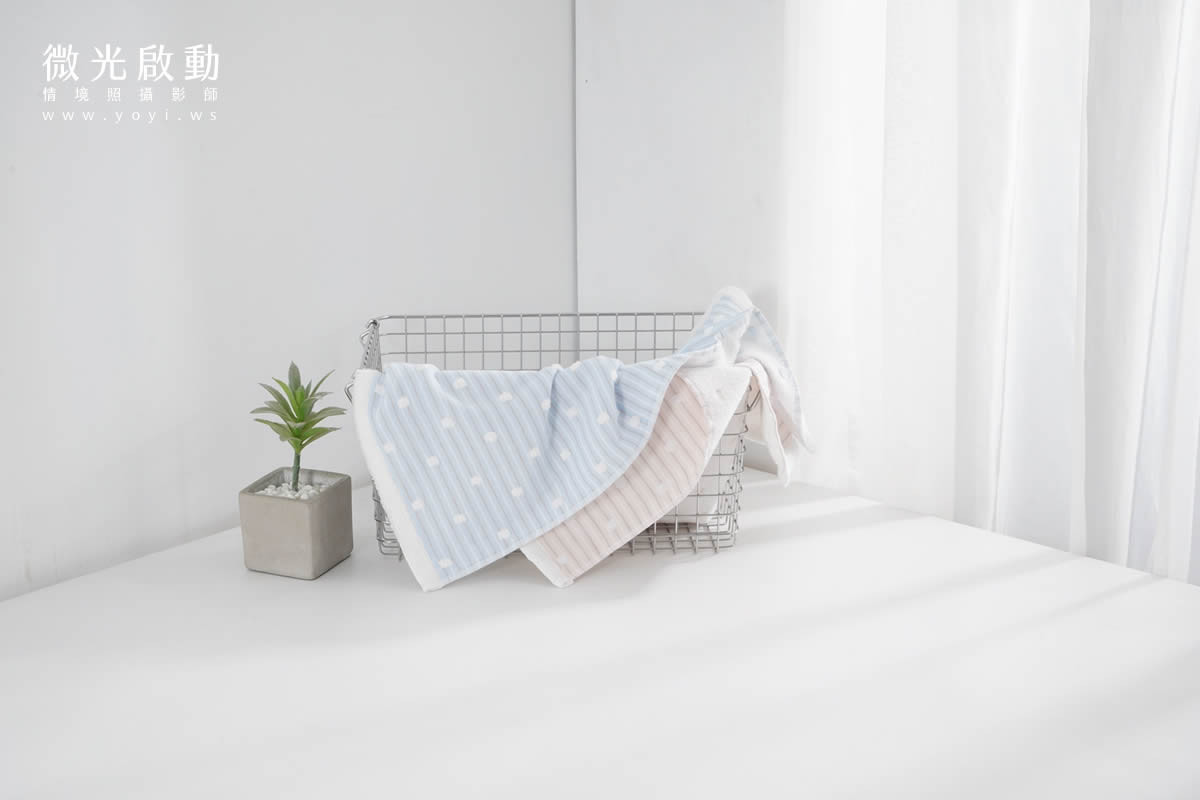 毛巾商品攝影｜純白極簡質感浴巾與生活美學情境攝影｜星紅 5