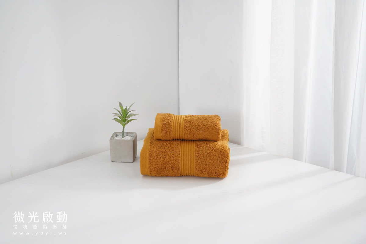 毛巾商品攝影｜純白極簡質感浴巾與生活美學情境攝影｜星紅 7