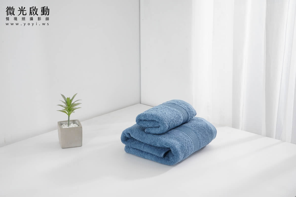 毛巾商品攝影｜純白極簡質感浴巾與生活美學情境攝影｜星紅 17
