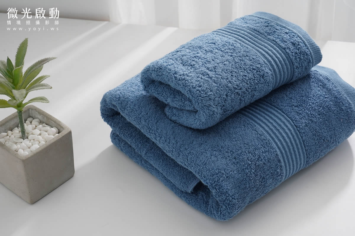 毛巾商品攝影｜純白極簡質感浴巾與生活美學情境攝影｜星紅 29