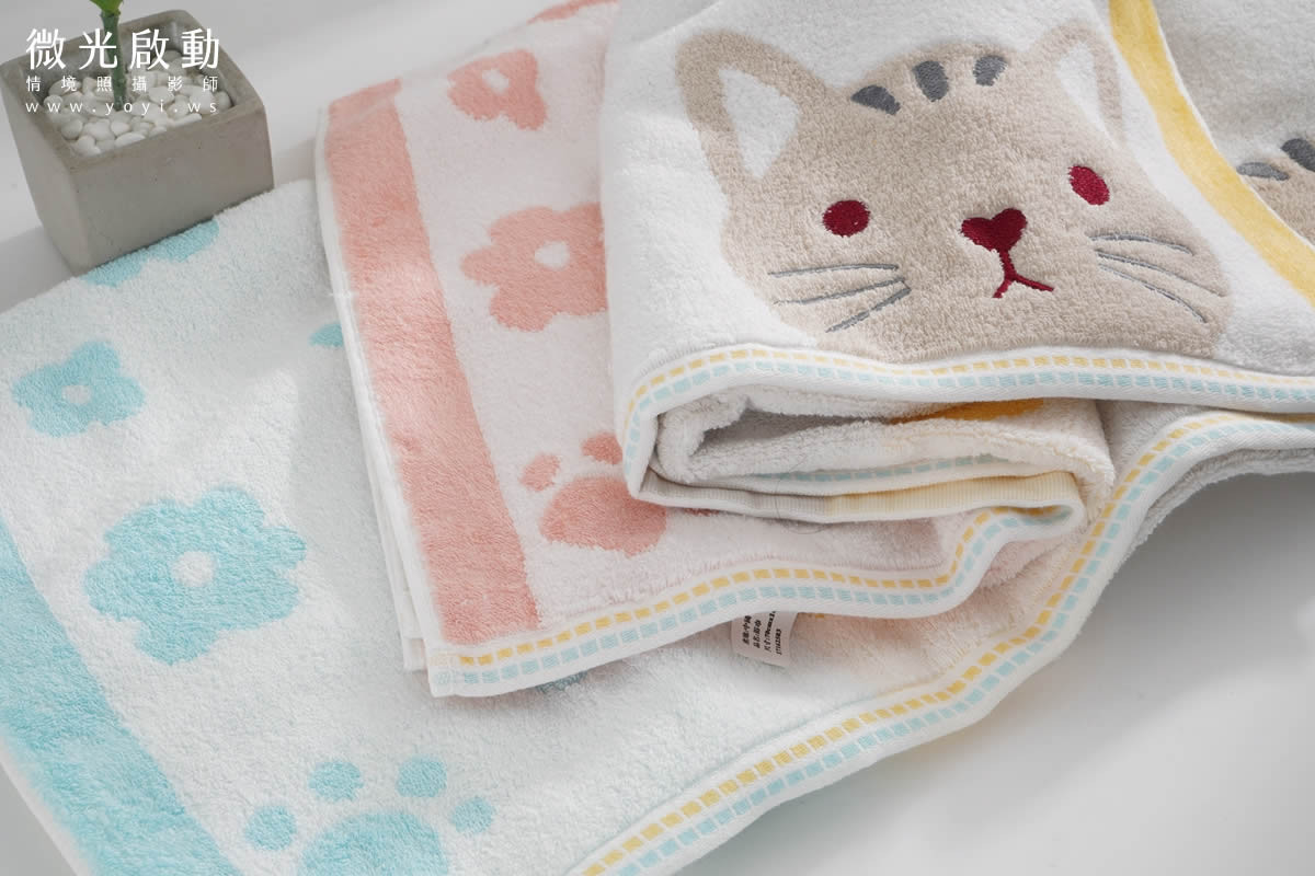 毛巾商品攝影｜純白極簡質感浴巾與生活美學情境攝影｜星紅 37