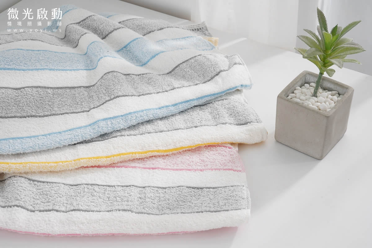 毛巾商品攝影｜純白極簡質感浴巾與生活美學情境攝影｜星紅 39