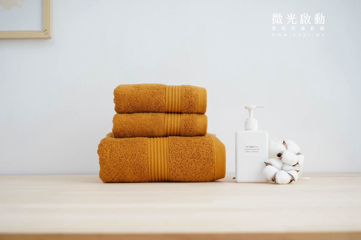 毛巾商品攝影｜純白極簡質感浴巾與生活美學情境攝影｜星紅 45