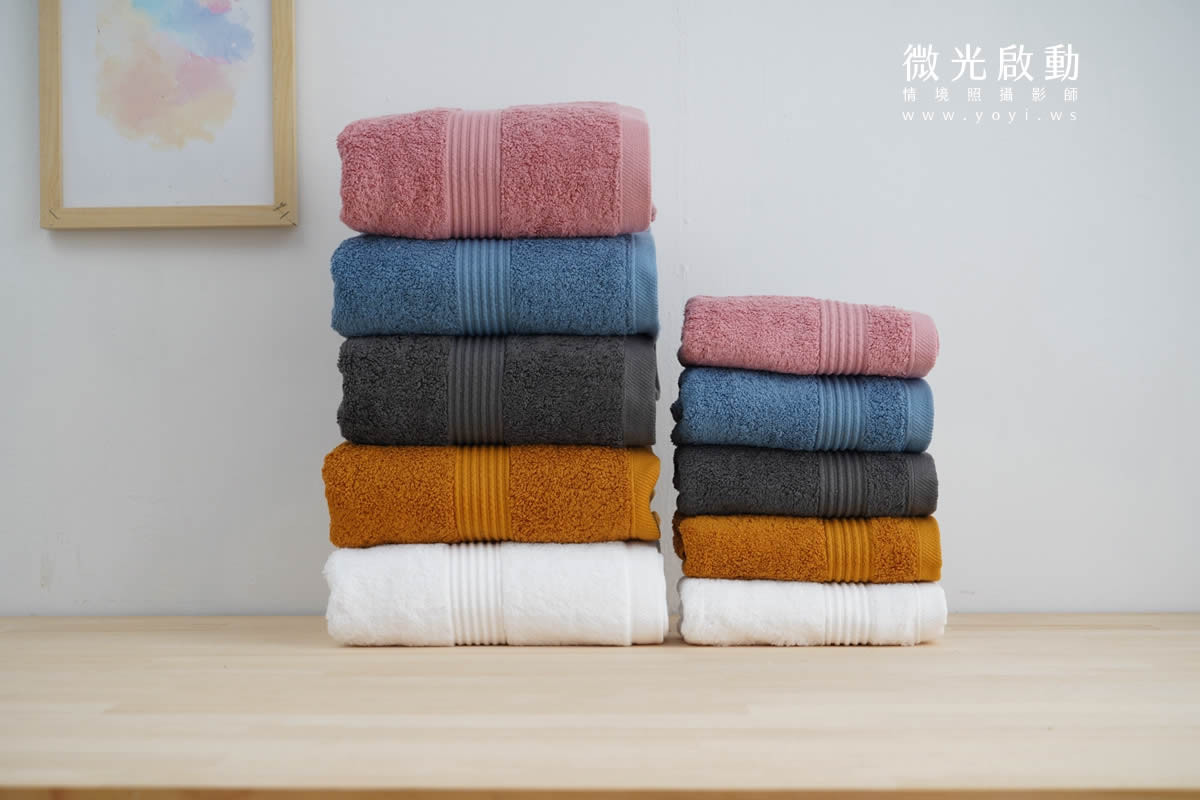 毛巾商品攝影｜純白極簡質感浴巾與生活美學情境攝影｜星紅 47