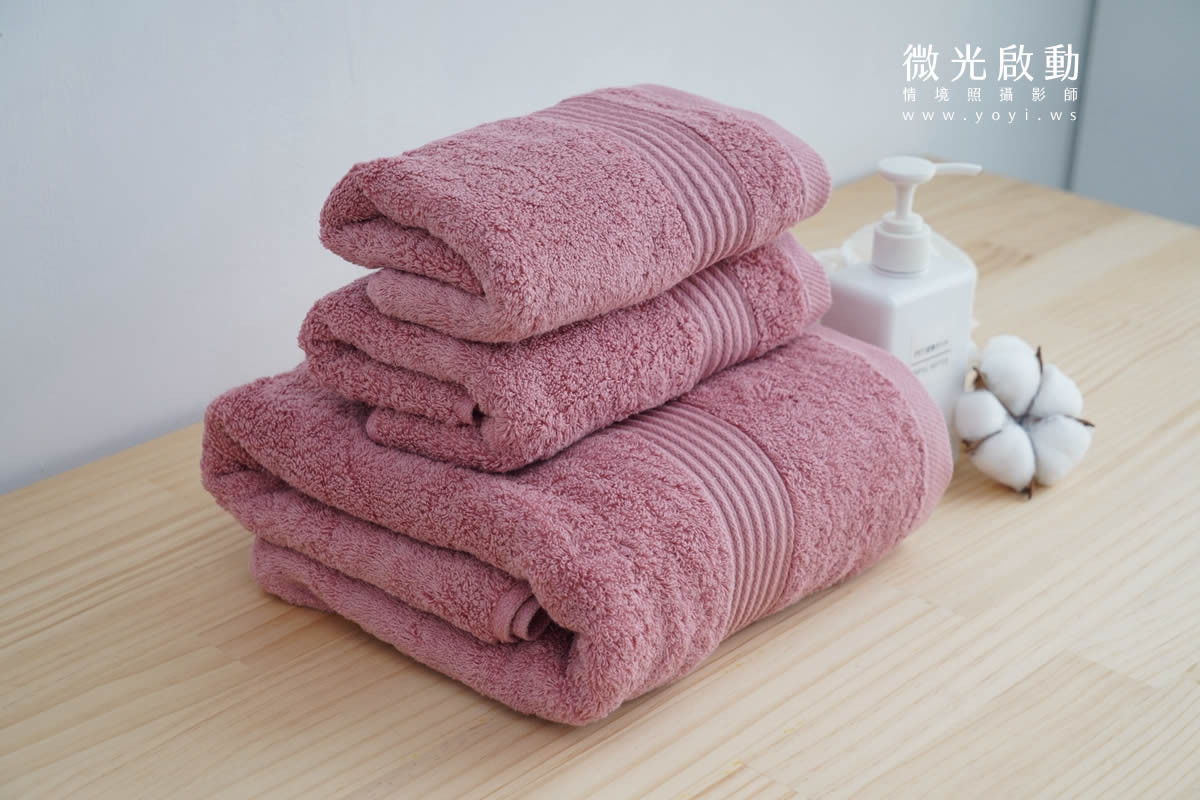 毛巾商品攝影｜純白極簡質感浴巾與生活美學情境攝影｜星紅 55