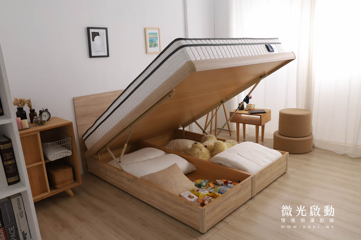 家具商品攝影｜多功能收納型床架與床墊機能展現情境攝影｜樂盟寶 65
