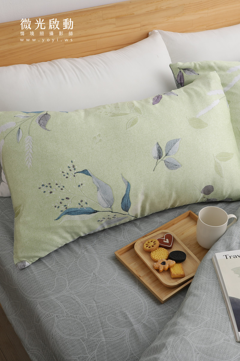 寢具商品攝影｜愛利斯大地色系碎花雙人床包情境攝影｜愛利斯 1