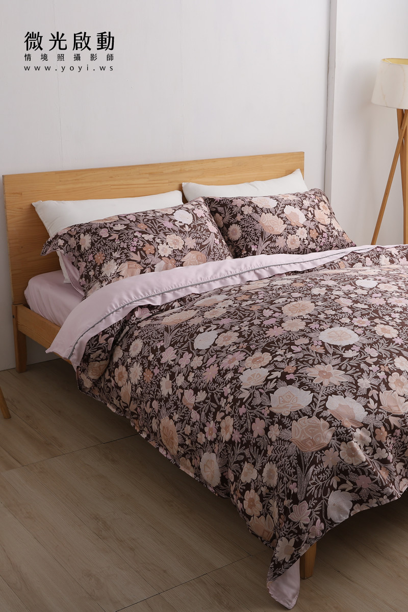 寢具商品攝影｜愛利斯大地色系碎花雙人床包情境攝影｜愛利斯 7