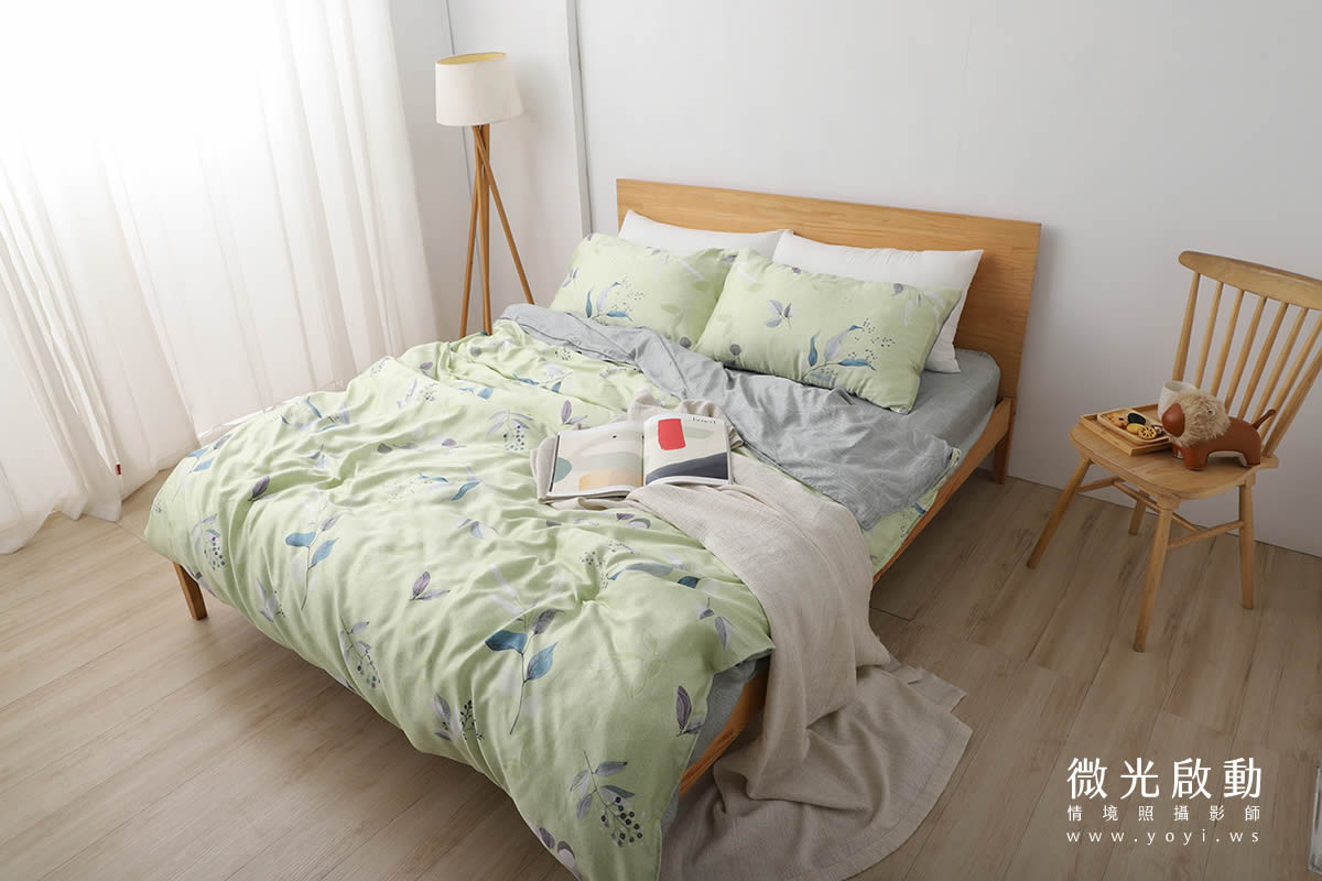 寢具商品攝影｜愛利斯大地色系碎花雙人床包情境攝影｜愛利斯 15