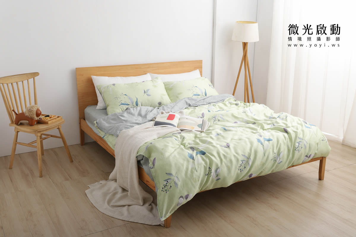 寢具商品攝影｜愛利斯大地色系碎花雙人床包情境攝影｜愛利斯 19