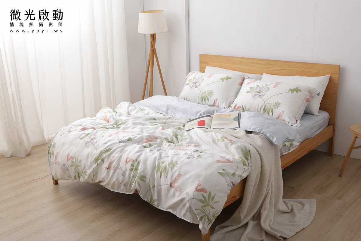 寢具商品攝影｜愛利斯大地色系碎花雙人床包情境攝影｜愛利斯 31