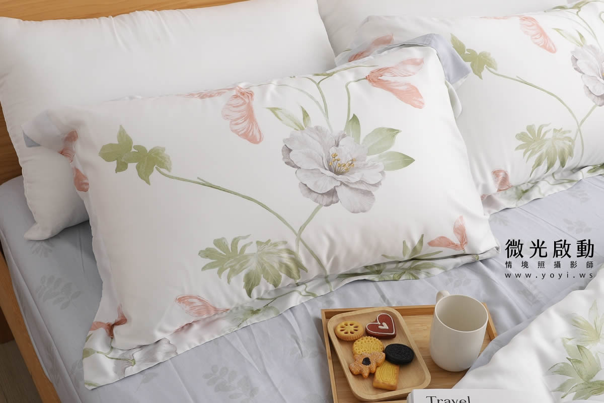 寢具商品攝影｜愛利斯大地色系碎花雙人床包情境攝影｜愛利斯 33