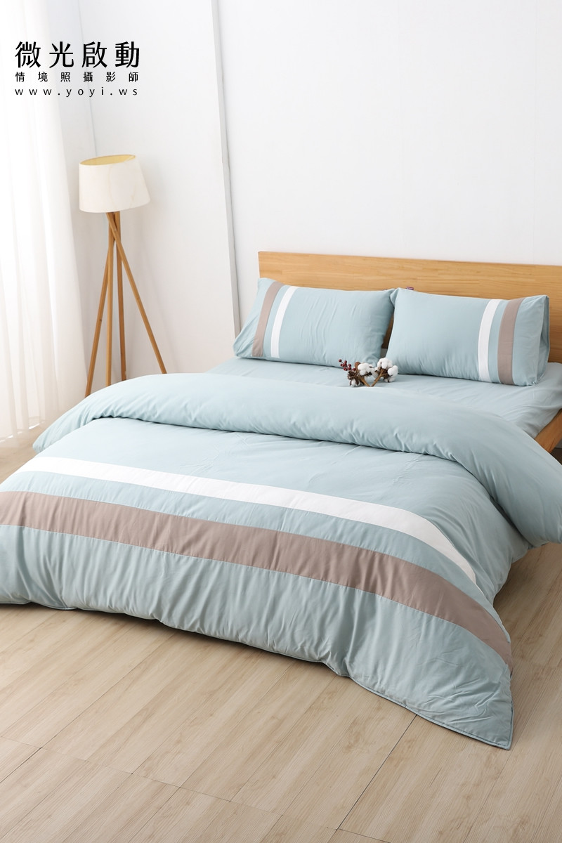 寢具商品攝影｜蘿庭典雅條紋雙人床包組居家風格攝影｜蘿庭 13