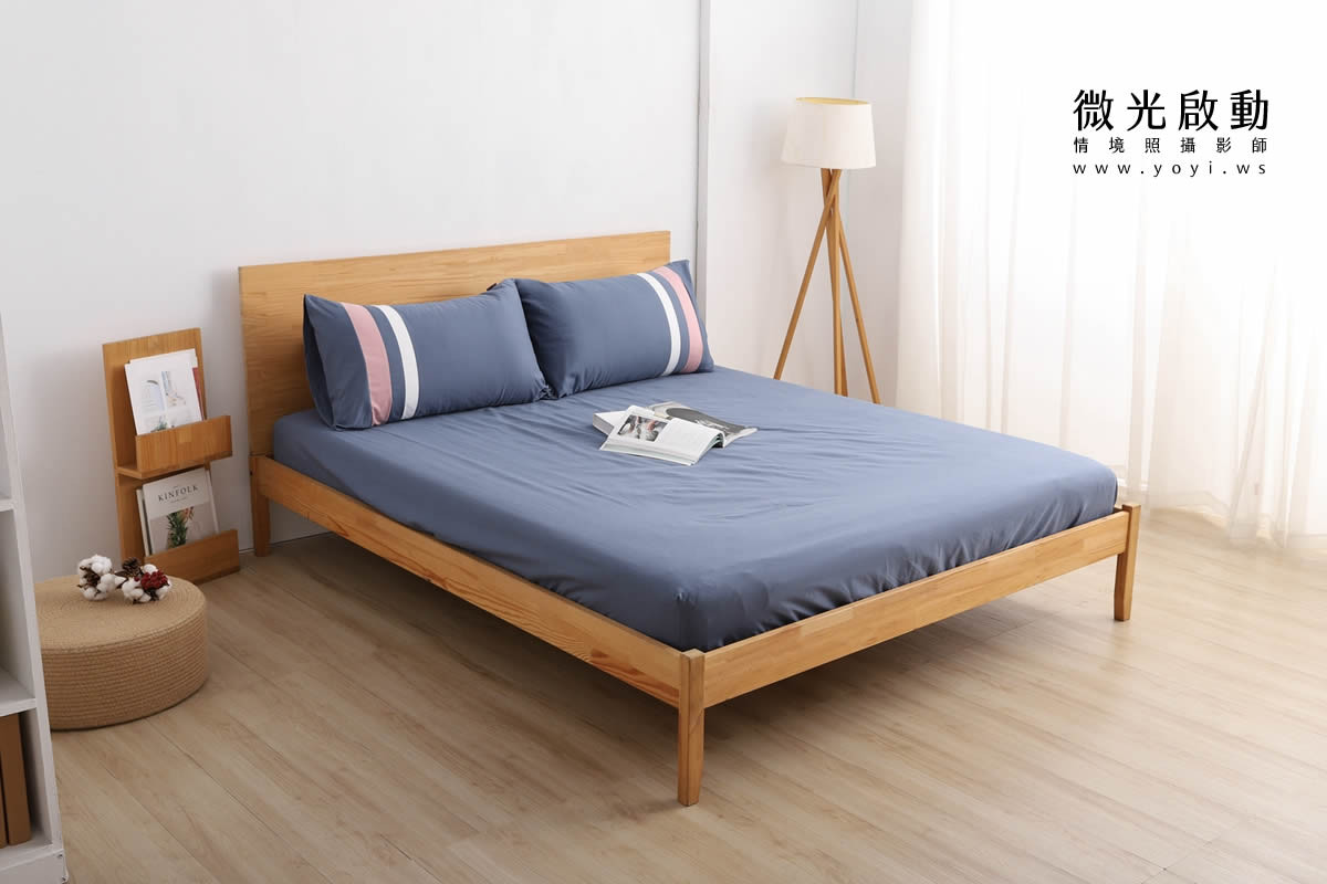 寢具商品攝影｜蘿庭典雅條紋雙人床包組居家風格攝影｜蘿庭 25