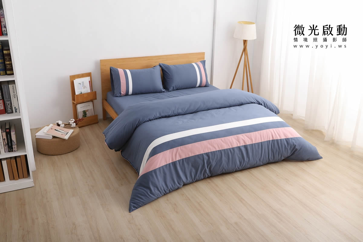 寢具商品攝影｜蘿庭典雅條紋雙人床包組居家風格攝影｜蘿庭 35