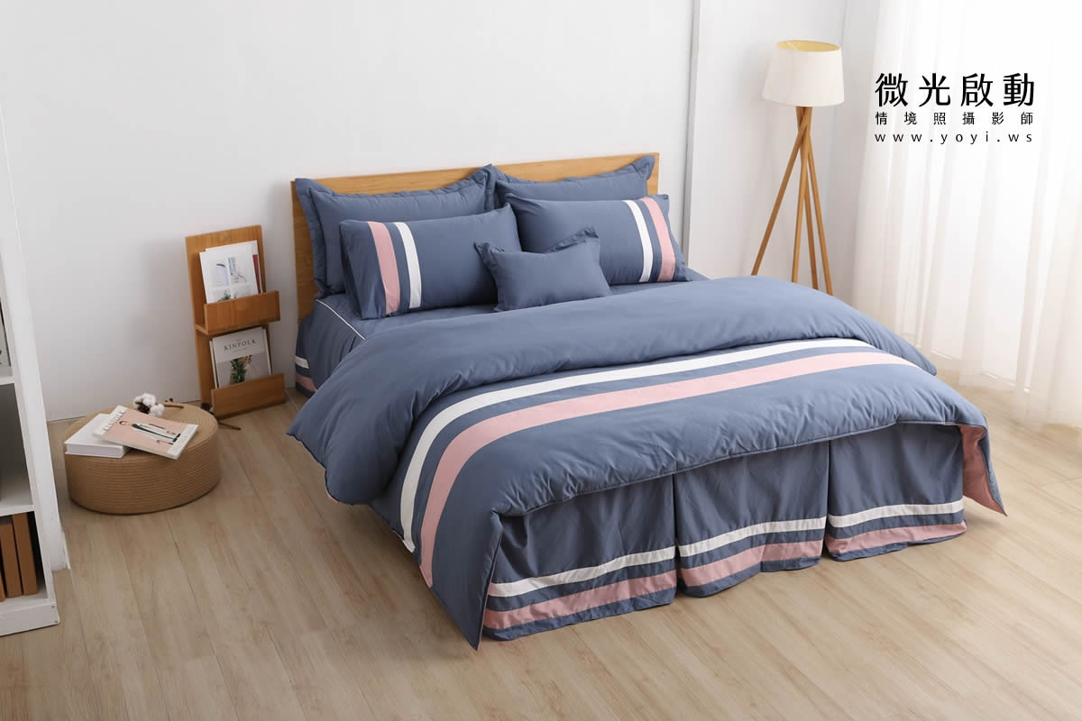 寢具商品攝影｜蘿庭典雅條紋雙人床包組居家風格攝影｜蘿庭 41