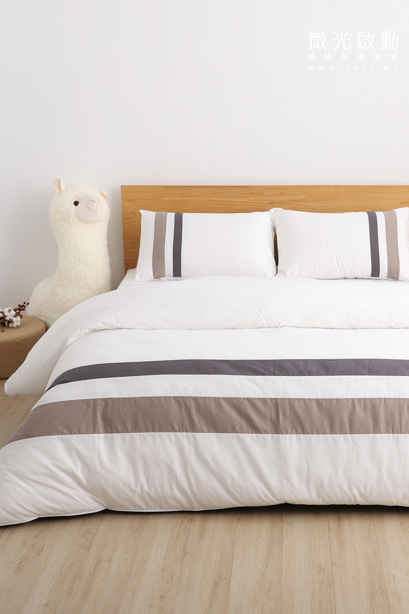 寢具商品攝影｜蘿庭典雅條紋雙人床包組居家風格攝影｜蘿庭 45