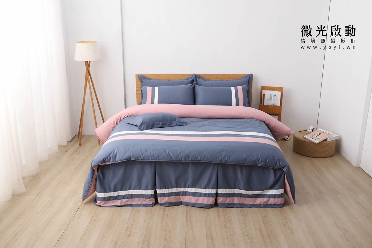 寢具商品攝影｜蘿庭典雅條紋雙人床包組居家風格攝影｜蘿庭 47
