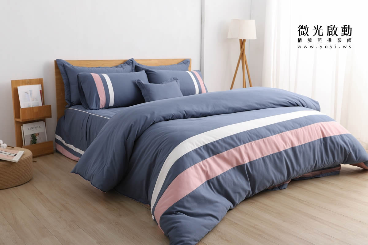 寢具商品攝影｜蘿庭典雅條紋雙人床包組居家風格攝影｜蘿庭 51