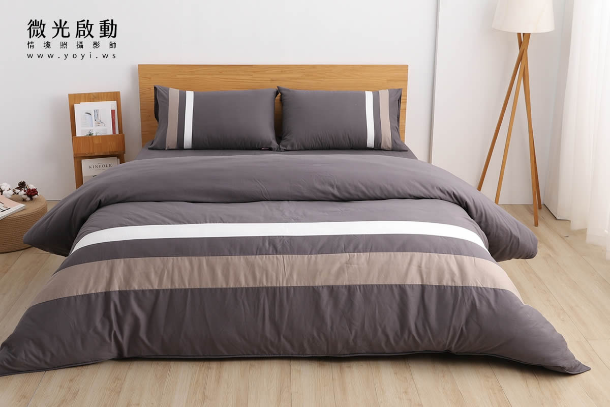 寢具商品攝影｜蘿庭典雅條紋雙人床包組居家風格攝影｜蘿庭 59