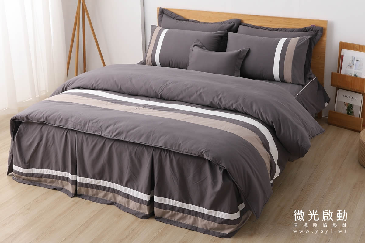 寢具商品攝影｜蘿庭典雅條紋雙人床包組居家風格攝影｜蘿庭 71